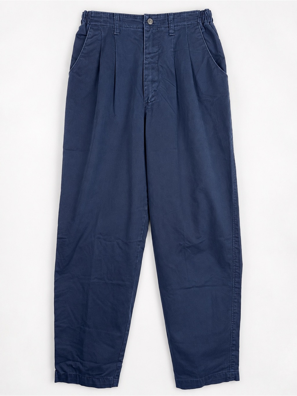 Vintage 90s Lee Navy Pleated High Rise Tapered Pants 12 Short